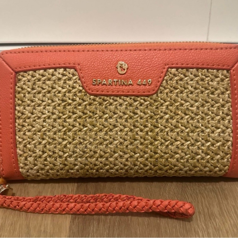 Spartina Sea Coral Bamboo Chic Zip Wallet